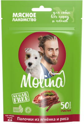 Лакомство для собак Molina Палочки из ягненка и риса / 4931 - фото