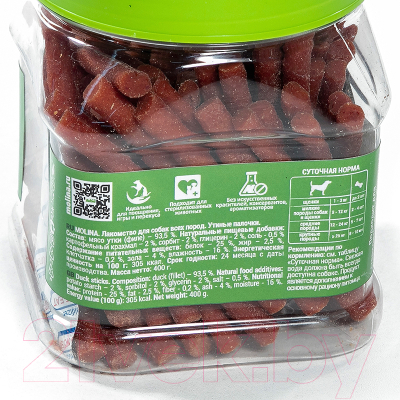 Лакомство для собак Molina Утиные палочки / 7568