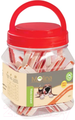 Лакомство для собак Molina Утиный сэндвич с треской / 7483 - фото