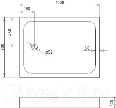 Душевой поддон Gemy ST12B