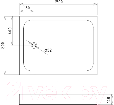 Душевой поддон Gemy ST13C