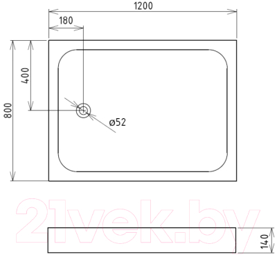 Душевой поддон Gemy ST13T