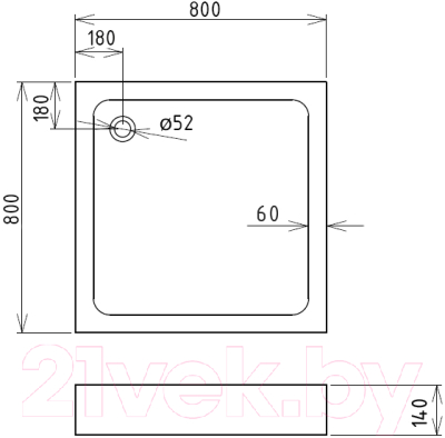 Душевой поддон Gemy ST15A