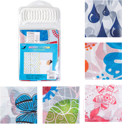 Шторка-занавеска для ванны MONAMI QH-0927-180x180