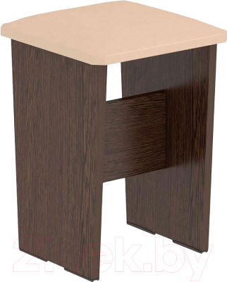 Табурет Атлант-Мебель Лидер 1 (венге цаво/кожзам бежевый) - фото