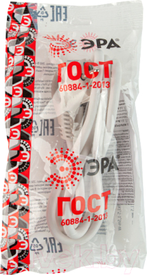 Шнур сетевой ЭРА U-3x1.5-1.5m-W / Б0048704