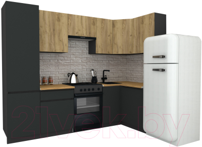Готовая кухня ВерсоМебель Эко-8 1.2x2.7 правая - фото