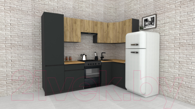 Готовая кухня ВерсоМебель Эко-8 1.2x2.7 правая