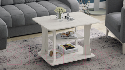 Журнальный столик ТриЯ Тип 8 (дуб крафт белый)