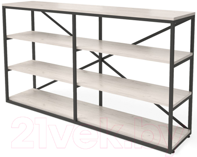 Стеллаж Millwood Neo Loft OR-1 Л (дуб белый Craft/металл черный) - фото