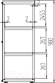 Стеллаж Millwood Neo Loft OR-1 Л (дуб белый Craft/металл черный)