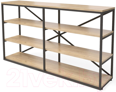 Стеллаж Millwood Neo Loft OR-1 Л (дуб золотой Craft/металл черный) - фото