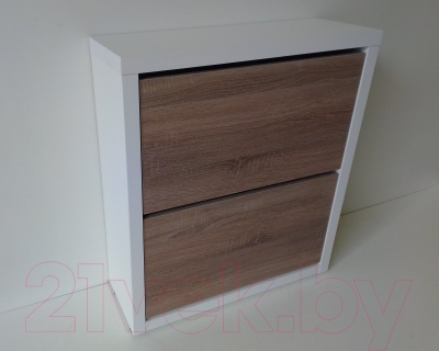 Тумба для обуви Элана 2.70 (белый/дуб трюфель)