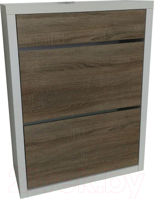 Тумба для обуви Элана 2.70ш (белый/дуб трюфель) - фото