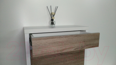 Тумба для обуви Элана 2.70ш (белый/дуб трюфель)