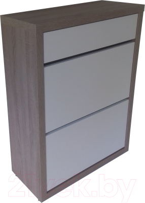 Тумба для обуви Элана 2.70ш (дуб трюфель/белый) - фото