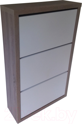 Тумба для обуви Элана 3.70 (дуб трюфель/белый) - фото