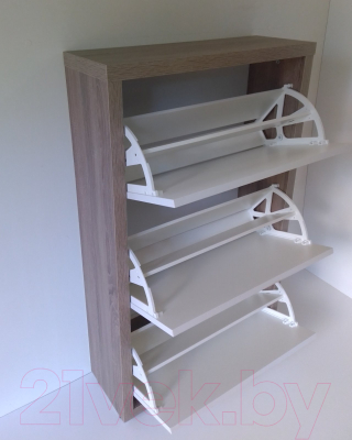 Тумба для обуви Элана 3.70 (дуб трюфель/белый)