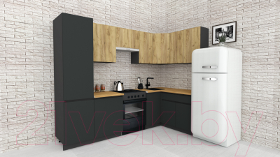 Готовая кухня ВерсоМебель Эко-8 1.4x2.7 правая
