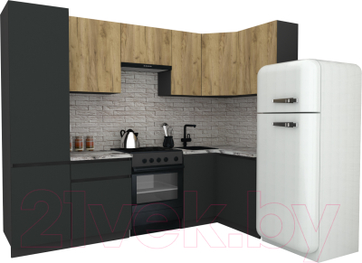 Готовая кухня ВерсоМебель Эко-8 1.2x2.7 правая - фото