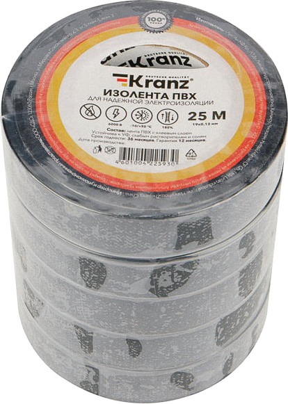 Набор изолент Kranz ПВХ KR-09-2206 - фото