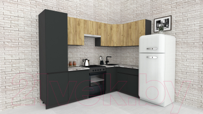 Готовая кухня ВерсоМебель Эко-8 1.4x2.7 правая