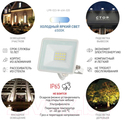 Прожектор ЭРА LPR-023-W-65K-020 / Б0054640