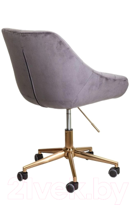 Кресло офисное AksHome Bali (темно-серый велюр/золото)