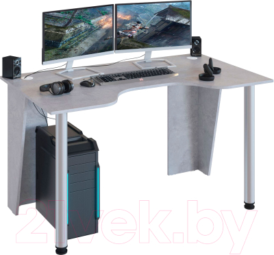 Геймерский стол Сокол-Мебель КСТ-18 (бетон)