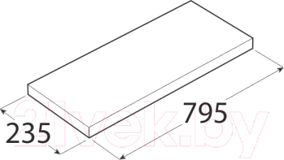 Полка Domax FS 80/24 DB / 65117 (беленый бук)