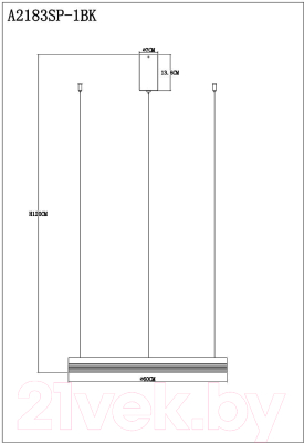 Потолочный светильник Arte Lamp Mercury A2183SP-1BK
