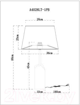 Прикроватная лампа Arte Lamp Porrima A4028LT-1PB