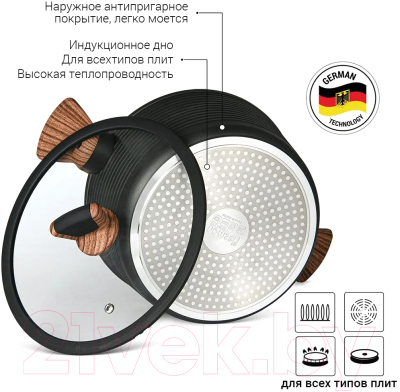 Кастрюля Fissman Diamond 4304