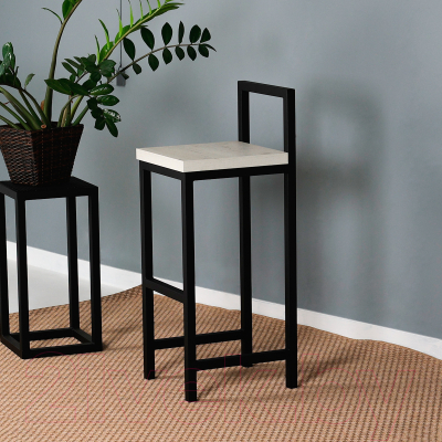 Стул барный Millwood СДН-6 Крам Л (дуб белый Craft/металл черный)