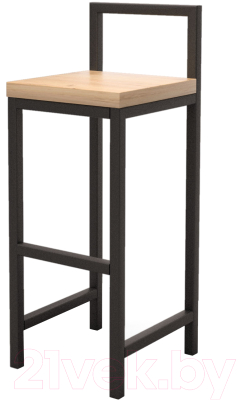 Стул барный Millwood СДН-6 Крам Л (дуб золотой Craft/металл черный) - фото