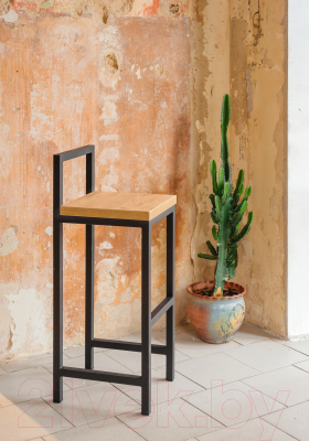 Стул барный Millwood СДН-6 Крам Л (дуб золотой Craft/металл черный)