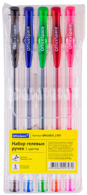 Набор гелевых ручек OfficeSpace GPA100/5_1707 - фото