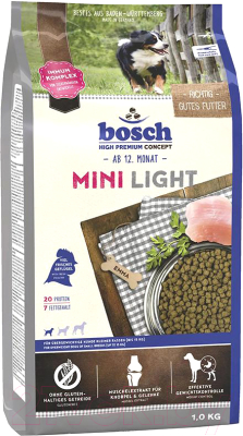 Сухой корм для собак Bosch Petfood Mini Light / 5213001 (1кг) - фото