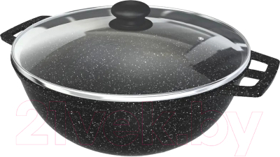 Казан Нева Металл Посуда Черный гранит 186845сф - фото