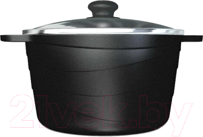 Кастрюля Нева Металл Посуда Черный гранит 186650 - фото