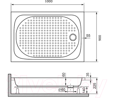 Душевой поддон RGW Lux/TN / 16180290-21
