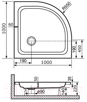 Душевой поддон RGW Style 16180400-11