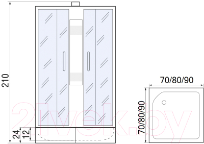 Душевая кабина Мономах Б/К 70/24 S МЗ