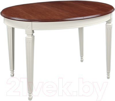 Обеденный стол ТехКомПро Азалия 1250 / 121268 (бук/тон орех/тон подстолья 1/ножка 14) - фото