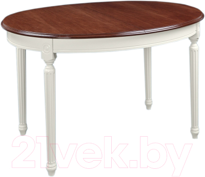 Обеденный стол ТехКомПро Азалия 1250 / 121269 (бук/тон орех/тон подстолья 1/ножка 15) - фото