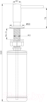 Дозатор встраиваемый в мойку Paulmark Decus D004-BR