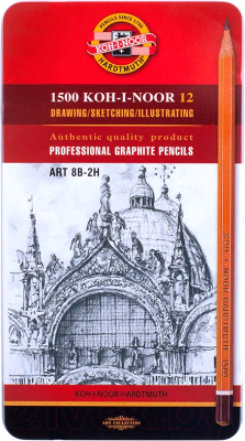 Набор простых карандашей Koh-i-Noor 1500 Art / 1502012008PL - фото