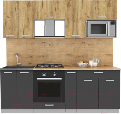 Готовая кухня Интерлиния Мила Лайт 2.2 ВТ - фото