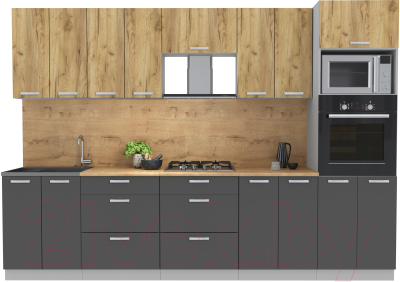 Готовая кухня Интерлиния Мила Лайт 3.0 ВТ - фото