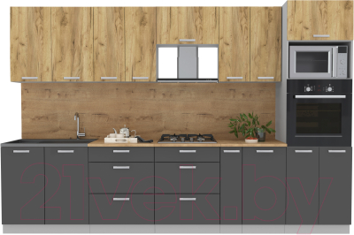 Готовая кухня Интерлиния Мила Лайт 3.2 ВТ - фото